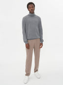 Men’s Basic Cashmere Turtle Neck Sweater Dim Gray | GOBI UK #color_dim-gray