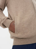 Men’s Organic Colour Full-Zip Cardigan Taupe | GOBI UK #color_taupe