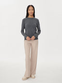 Women's Basic Cashmere Crew Neck Jumper plum kitten - Gobi Cashmere #color_plum-kitten