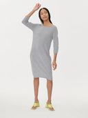 Women's Cashmere Boat Neck Dress Vapor Blue - Gobi Cashmere #color_vapor-blue