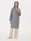 Women's Cashmere Stand Collar Coat Gray - Gobi Cashmere #color_dim-gray