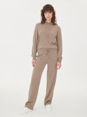 Women's Cashmere Straight Leg Jogger Taupe - Gobi Cashmere #color_taupe