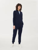 Women’s Zip Cashmere Cardigan in Navy | GOBI UK #color_navy