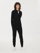 Women’s Full-Zip Cashmere Cardigan Black | GOBI UK #color_black