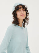 Women's Cashmere €99 Hat & Sweater Set Blue Glass - Gobi Cashmere #color_blue-glass