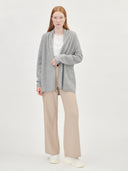 Women's Cashmere Relaxed Shawl Cardigan Vapor Blue - Gobi Cashmere #color_vapor-blue