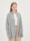 Women's Cashmere Relaxed Shawl Cardigan Vapor Blue - Gobi Cashmere #color_vapor-blue