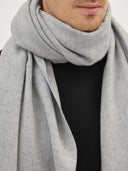 Unisex Cashmere Oversized Woven Scarf Vapor Blue - Gobi Cashmere #color_urban-silver