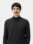 Essential Full-Zip Cashmere Cardigan Charcoal - Gobi Cashmere #color_charcoal