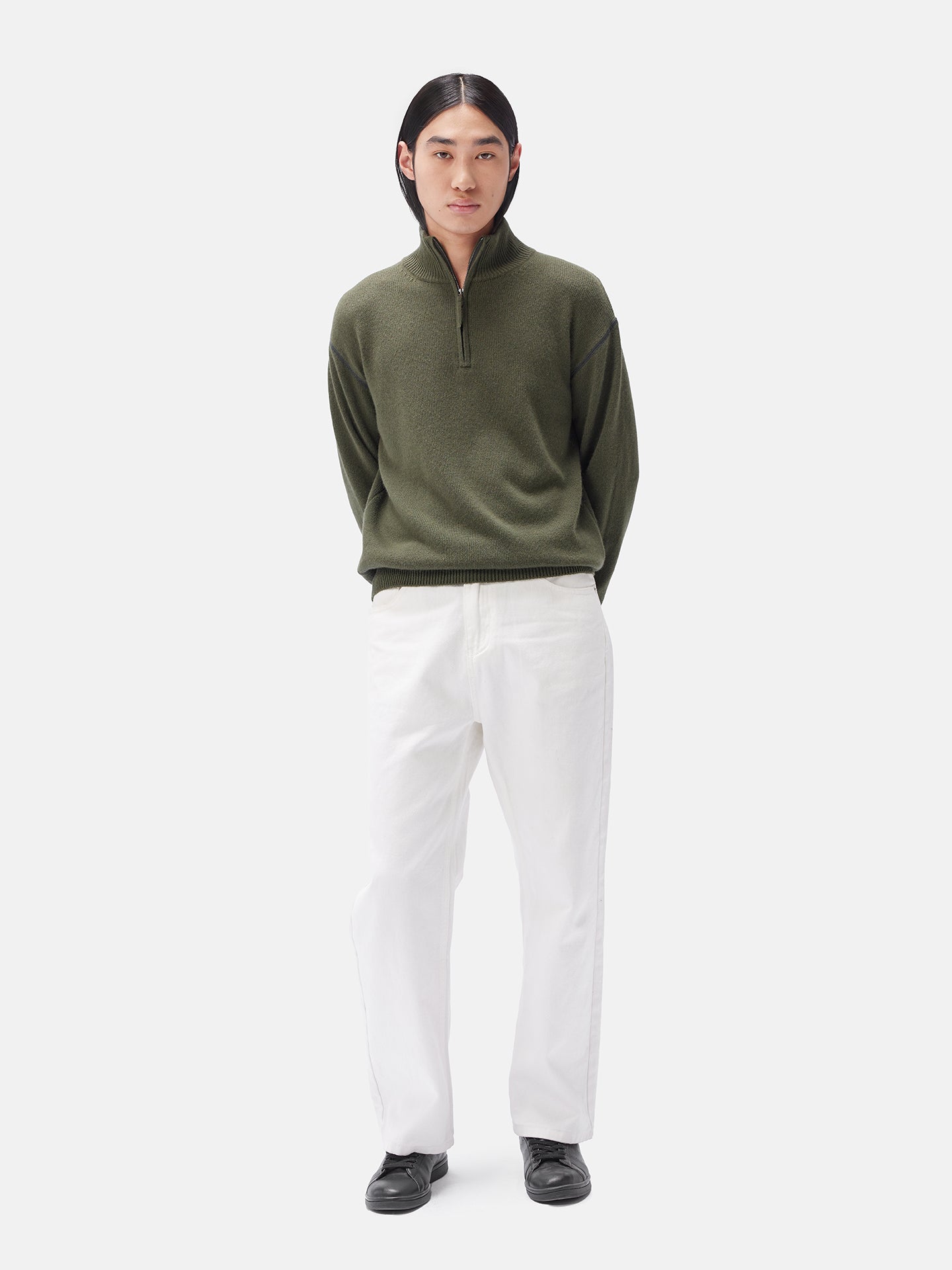 Men’s Cashmere Quarter-Zip Jumper
