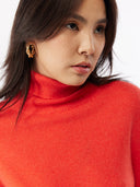 Women’s Basic Cashmere Turtleneck Sweater Fiesta | GOBI UK #color_fiesta