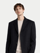 Cashmere Classic Lapel Coat Black - Gobi Cashmere