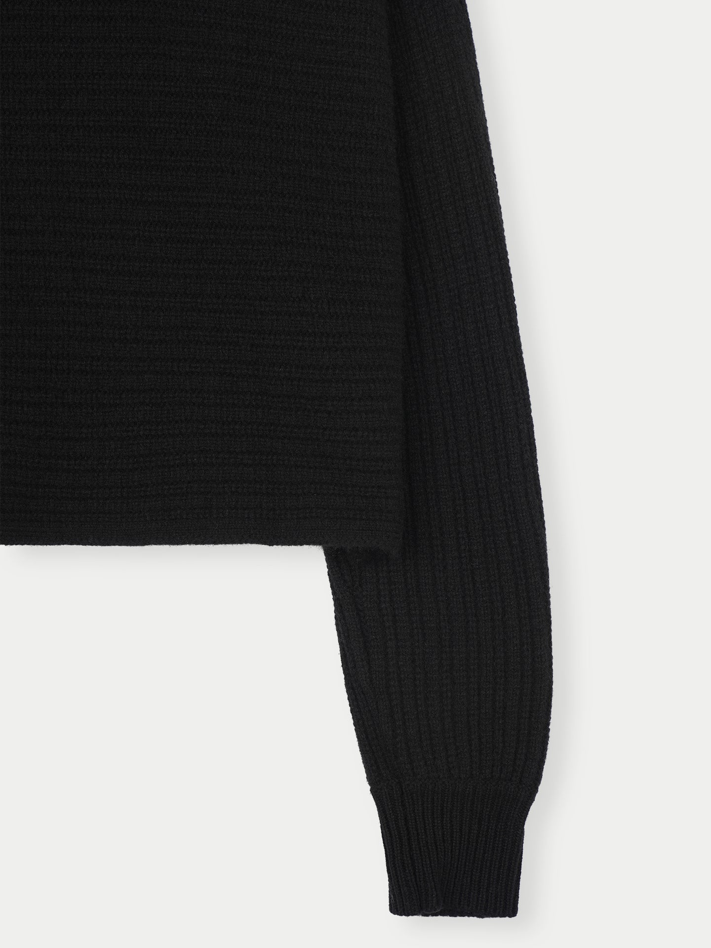 Cashmere Cropped T-Neck Sweater