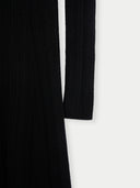 Women’s Textured Knit Cashmere Dress in Black | GOBI UK #color_black