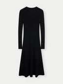 Women’s Textured Knit Cashmere Dress in Black | GOBI UK #color_black