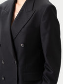 Double-Breasted Cashmere Suit Blazer | GOBI UK #color_black