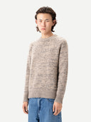 Unisex Mouline Cashmere Jumper Oxford Tan - Gobi Cashmere