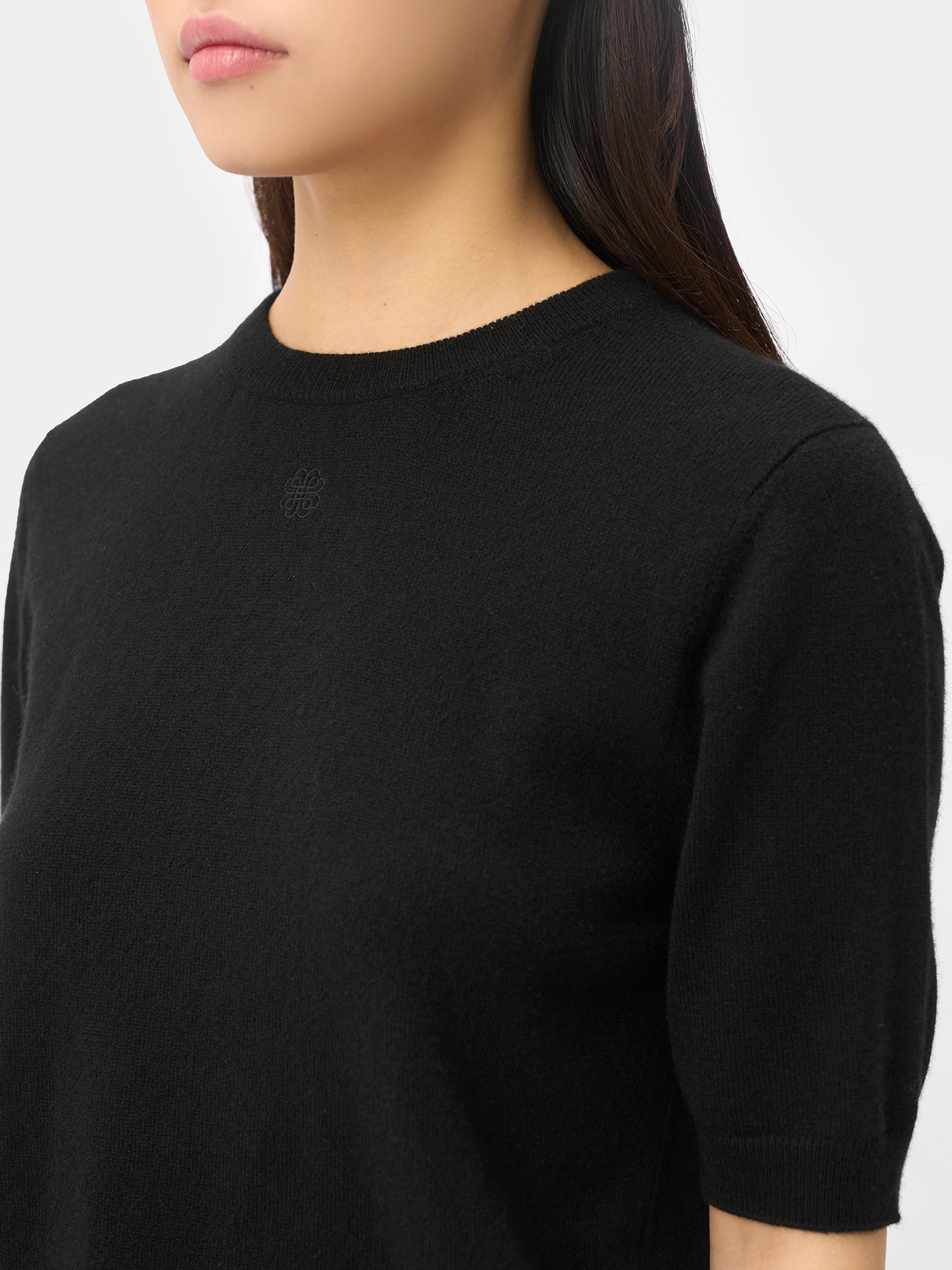 Short-Sleeve Cashmere Jumper