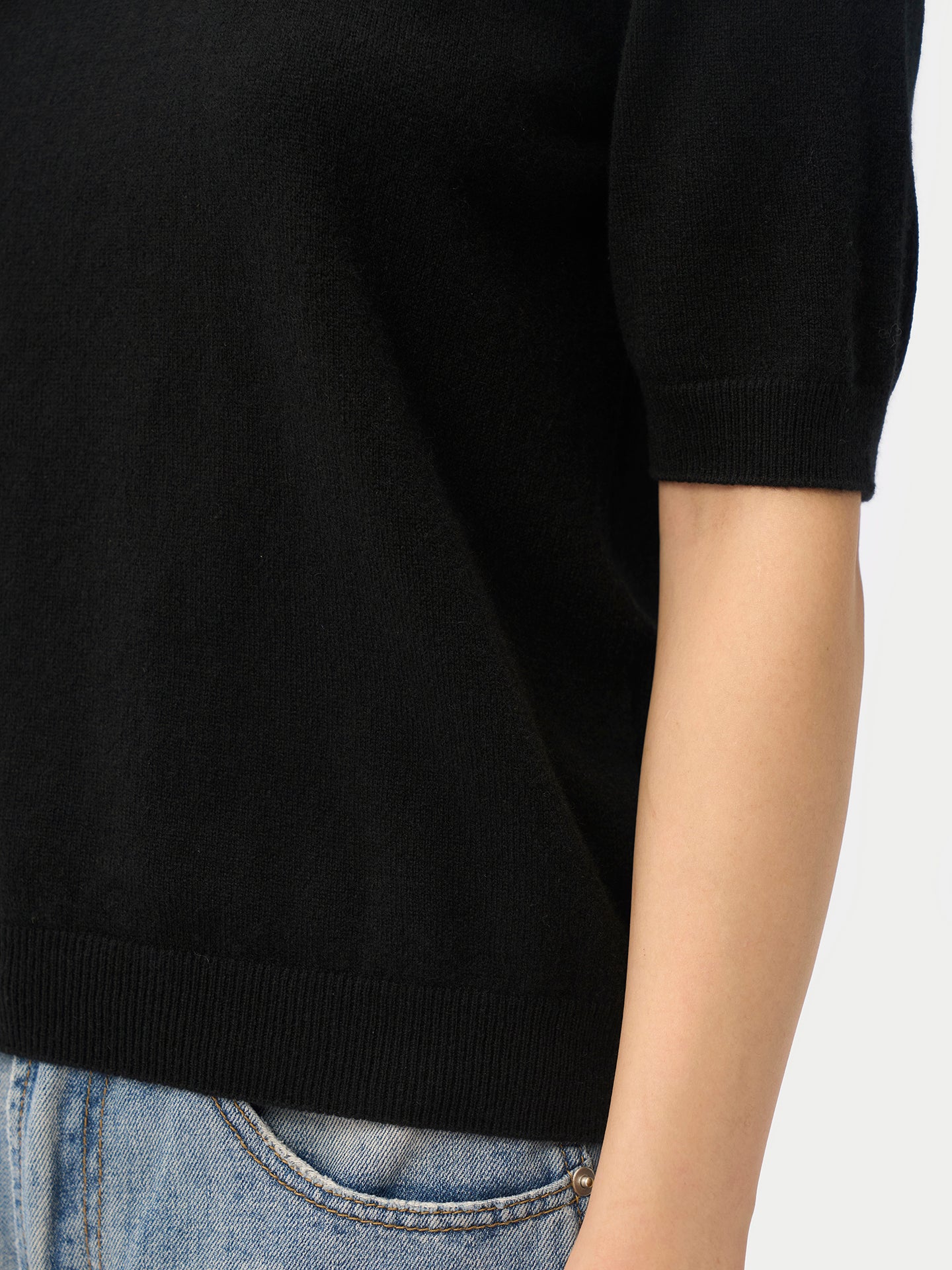 Short-Sleeve Cashmere Jumper