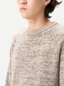 Unisex Mouline Cashmere Jumper Oxford Tan - Gobi Cashmere