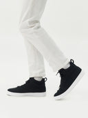 Unisex Cashmere High-Top Trainers Black - Gobi Cashmere #color_black