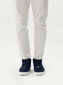 Unisex Cashmere High-Top Trainers Navy - Gobi Cashmere #color_navy
