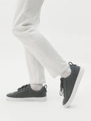 Unisex Cashmere Low Ankle Sneakers in Grey | GOBI UK #color_dim-gray