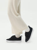 Unisex Cashmere Low Ankle Trainers in Black | GOBI UK #color_black