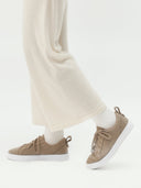 Unisex Cashmere Low Ankle Trainers in Taupe | GOBI UK #color_taupe