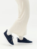 Unisex Cashmere Wool Trainers Navy - Gobi Cashmere #color_navy-blue
