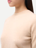Women's Short-Sleeve Cashmere Jumper Beige | GOBI UK
