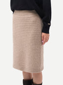 Women's Cashmere Sheath Skirt | GOBI UK #color_warm-grey