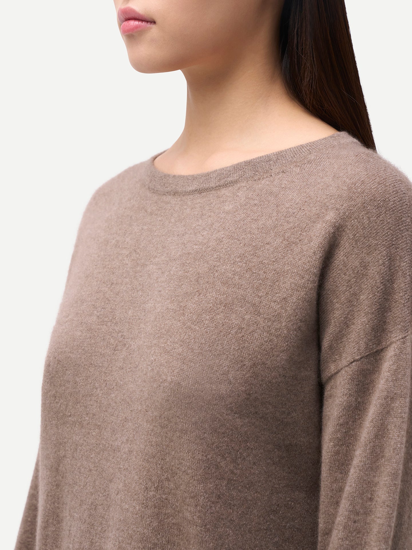 Organic Colour Seamless Crewneck Cashmere Dress