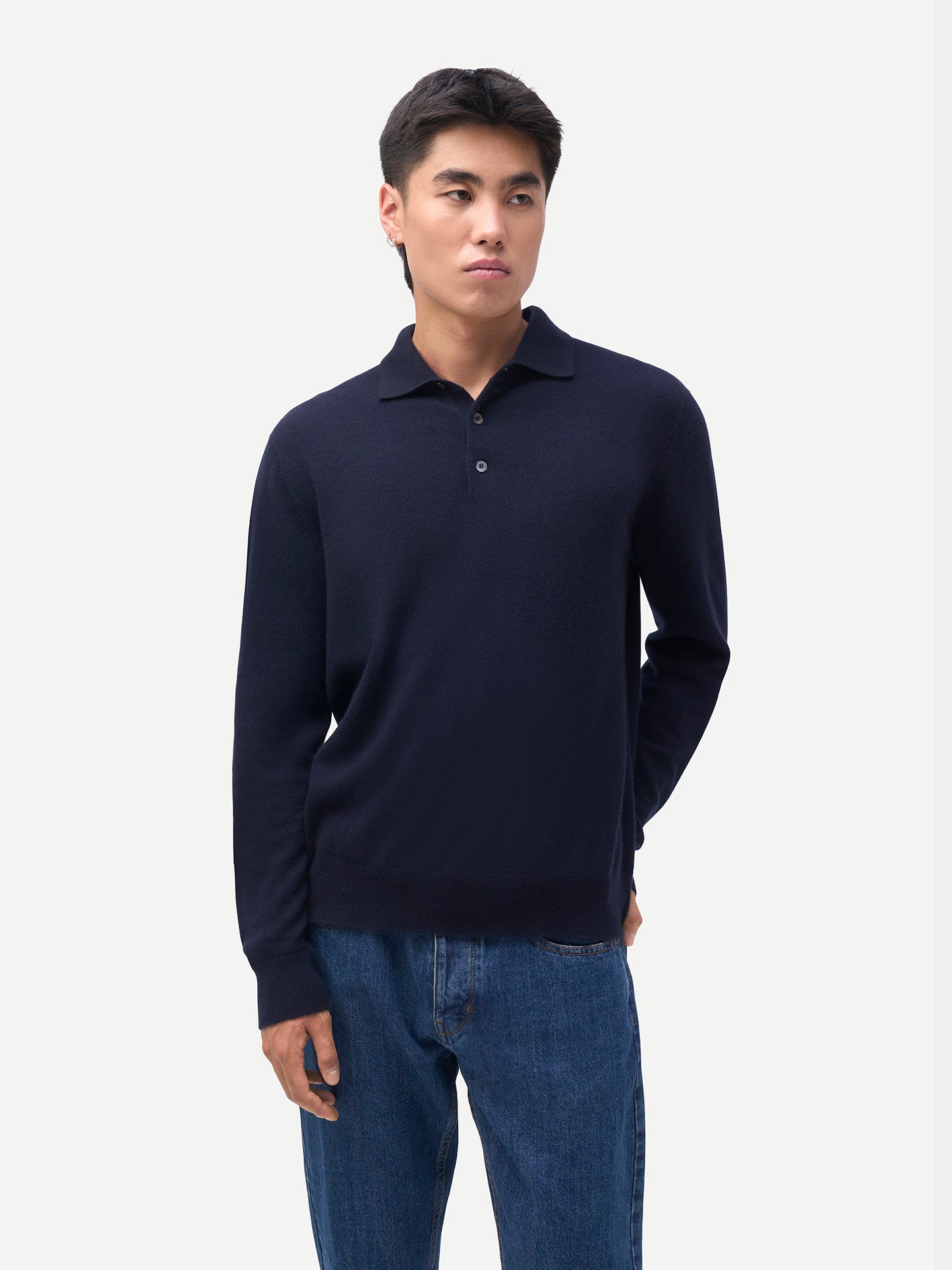 Timeless Cashmere Polo Jumper