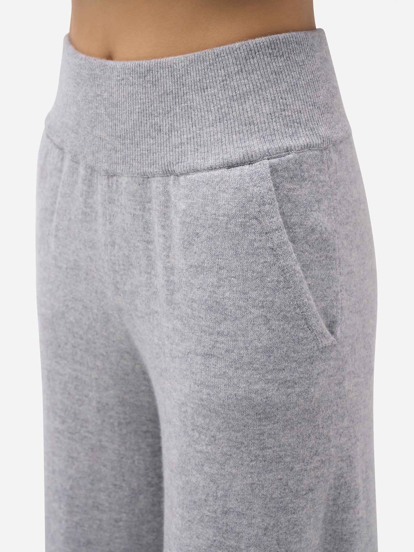 Women's Wide-Leg Cashmere Pants High Rise - Gobi Cashmere