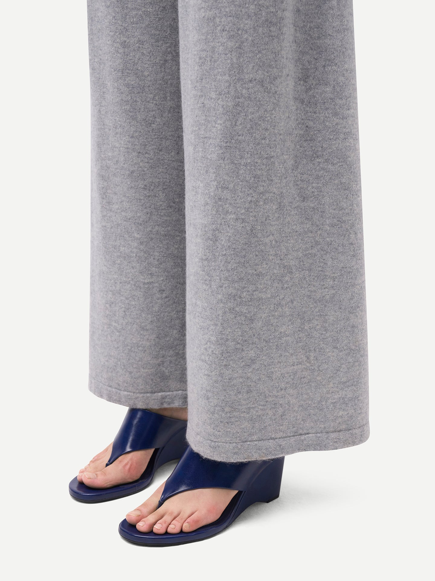 Women's Wide-Leg Cashmere Pants High Rise - Gobi Cashmere