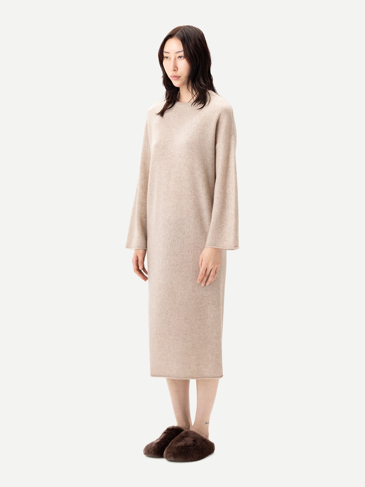 Organic Colour Long Cashmere Jumper Dress