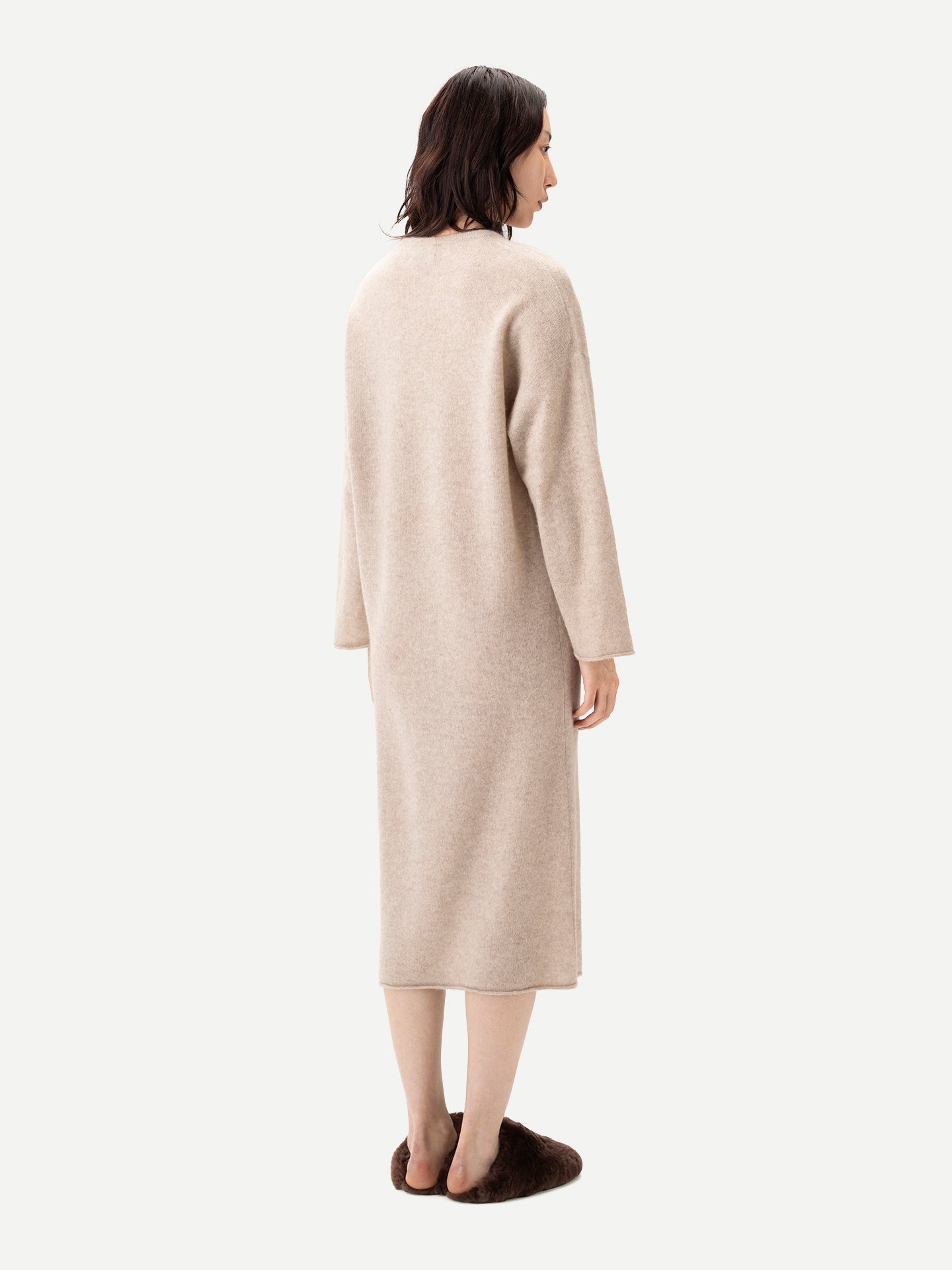 Organic Colour Long Cashmere Jumper Dress