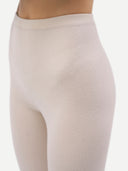 Women's Silk Cashmere Leggings White - Gobi Cashmere
