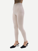 Women's Silk Cashmere Leggings White - Gobi Cashmere