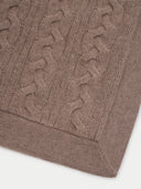 Unisex Cashmere Knitted Pillow Cover Taupe - Gobi Cashmere #color_taupe