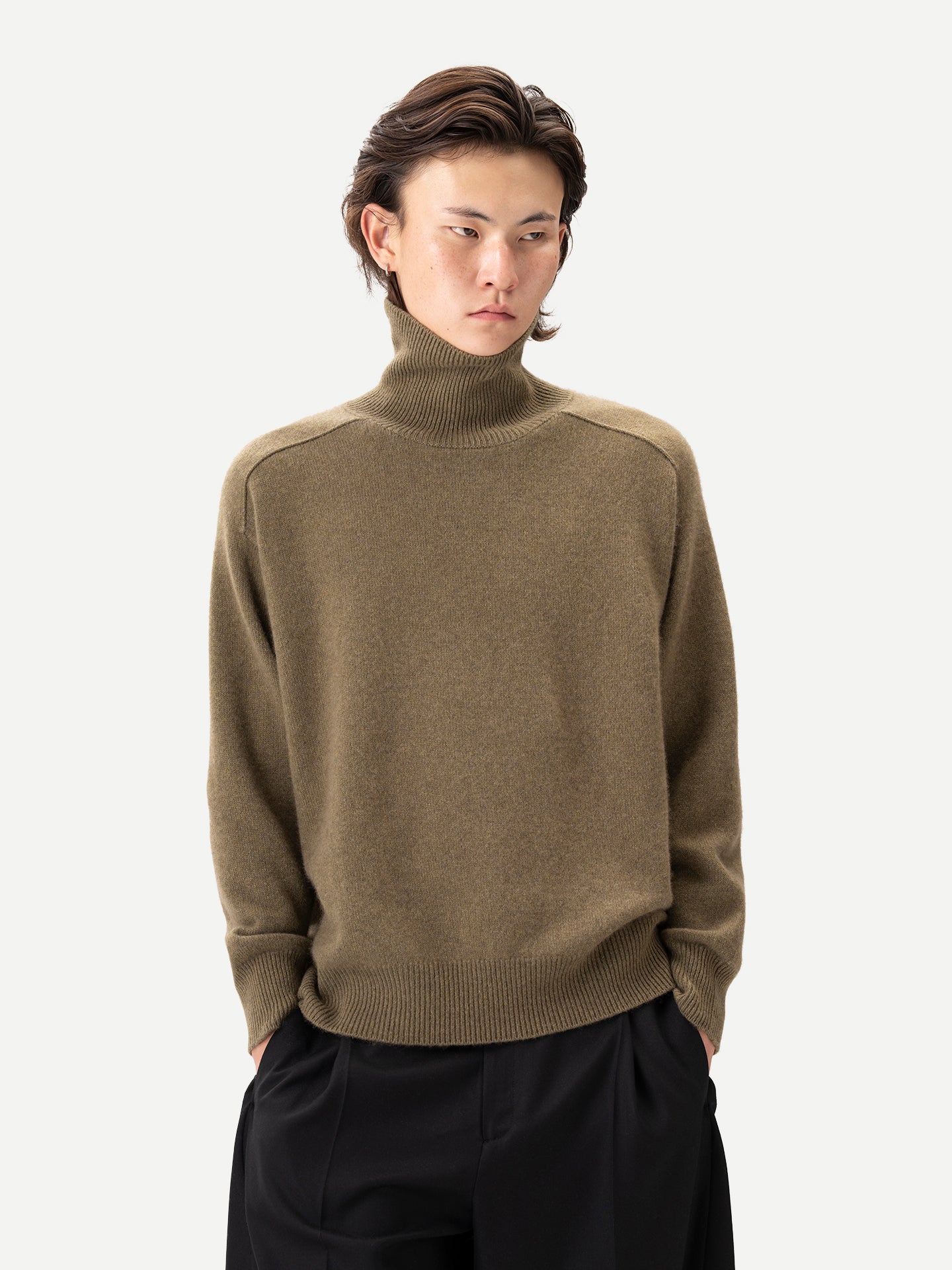Unisex High-Neck Cashmere Jumper