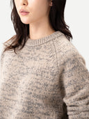 Unisex Mouline Cashmere Jumper Oxford Tan - Gobi Cashmere