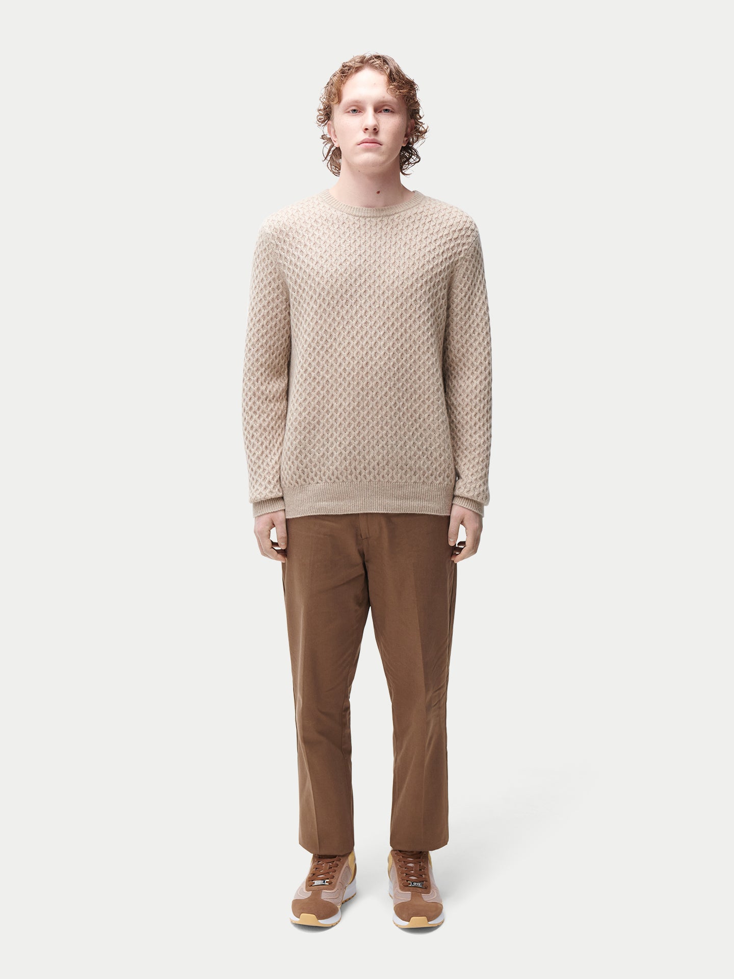 Organic Colour Cable Knit Cashmere Sweater