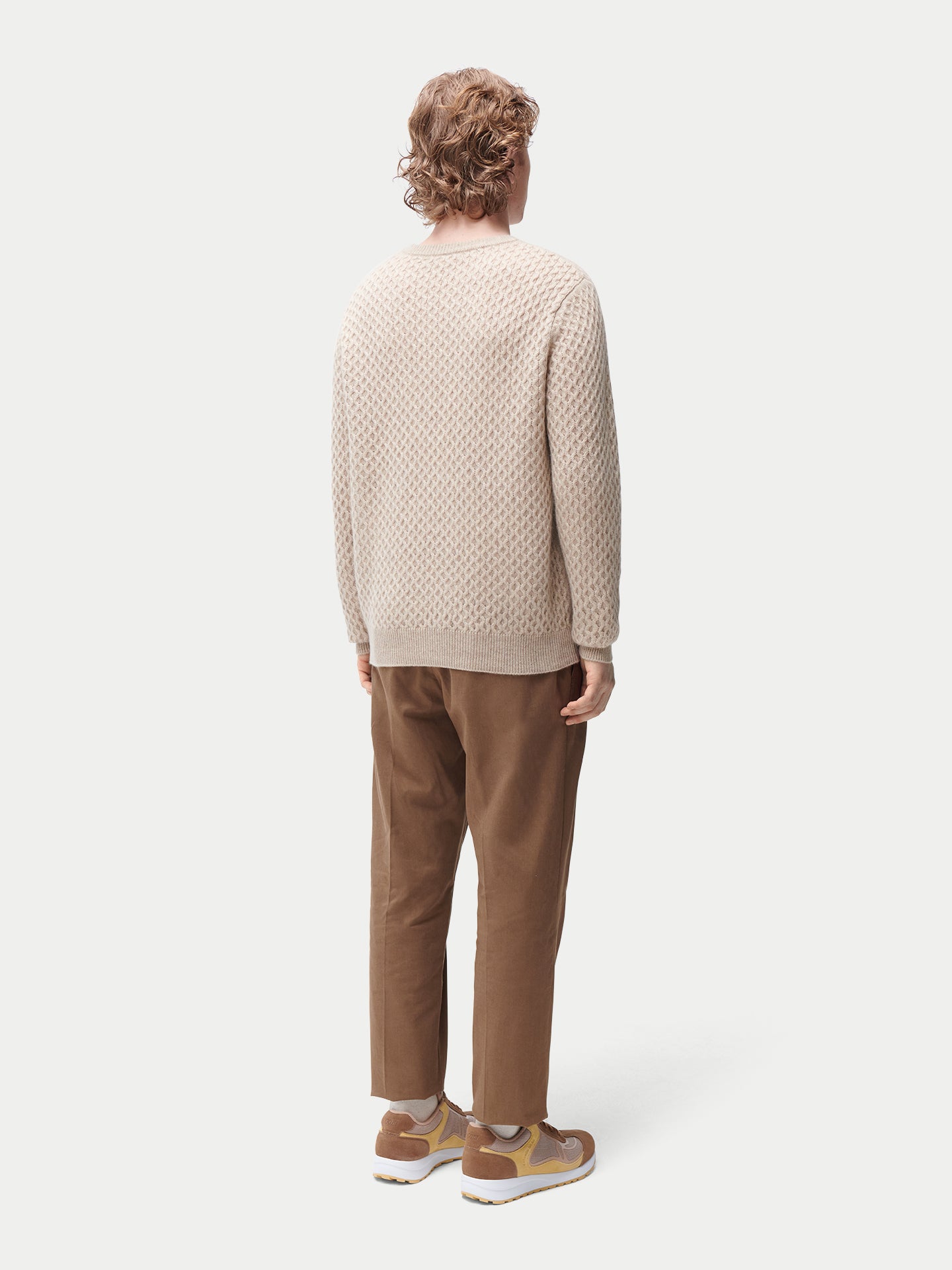 Organic Colour Cable Knit Cashmere Sweater