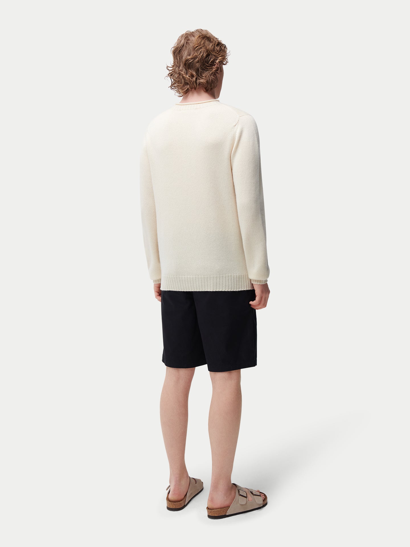 Organic Colour Rolled Neck Cashmere Sweater