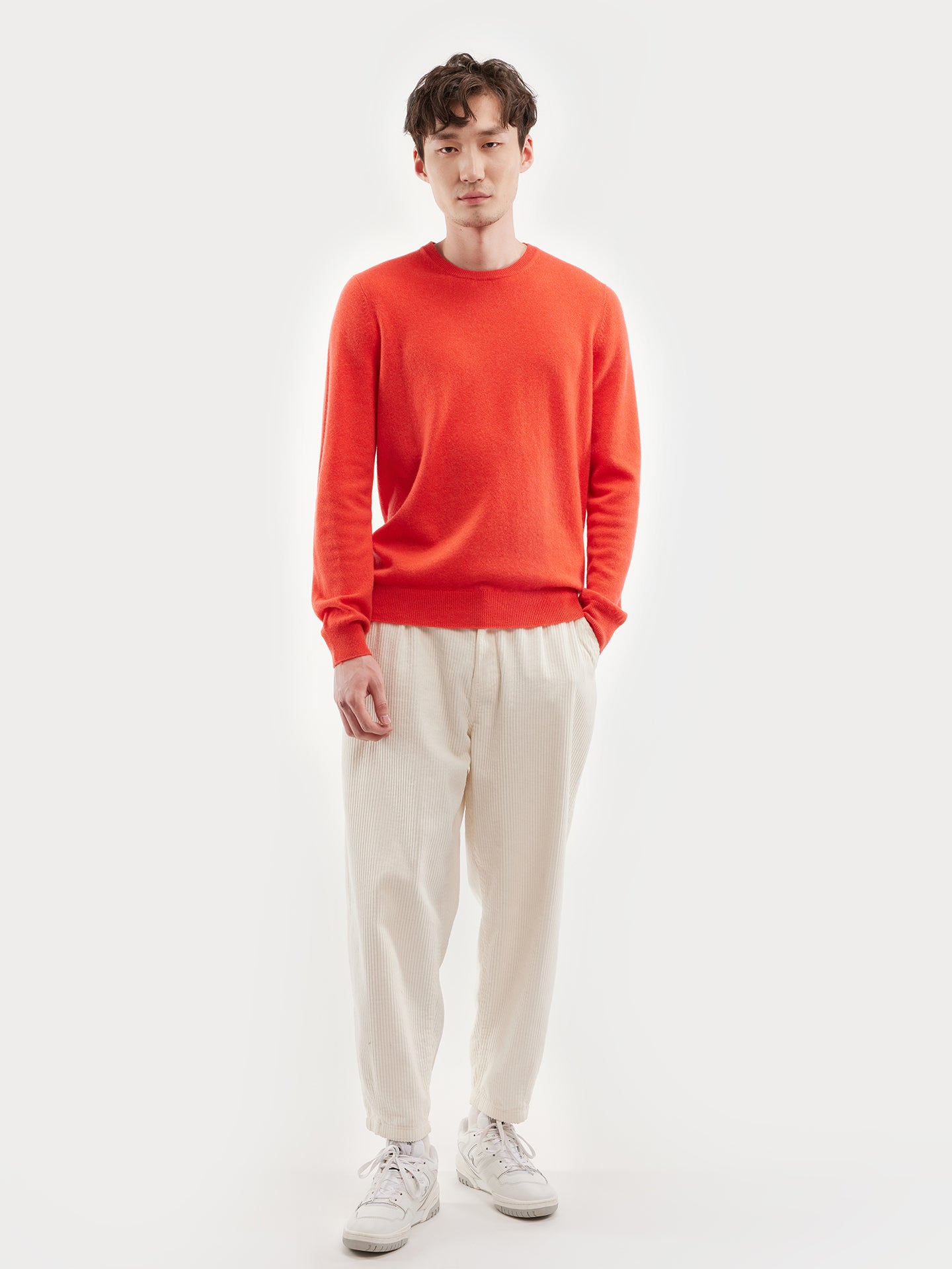 Men's Cashmere Crew Neck Fiesta - Gobi Cashmere