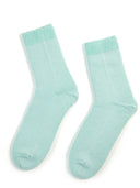 Women's Trim Knit Socks Whispering Blue - Gobi Cashmere #color_whispering-blue