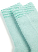 Women's Trim Knit Socks Whispering Blue - Gobi Cashmere #color_whispering-blue