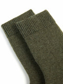 Women's Trim Knit Socks Black Forest - Gobi Cashmere #color_black-forest